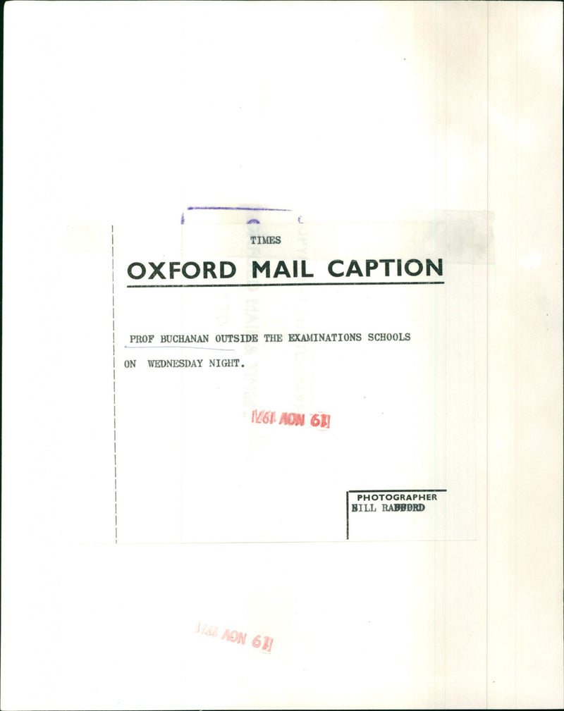 Colin Buchanan - Vintage Photograph