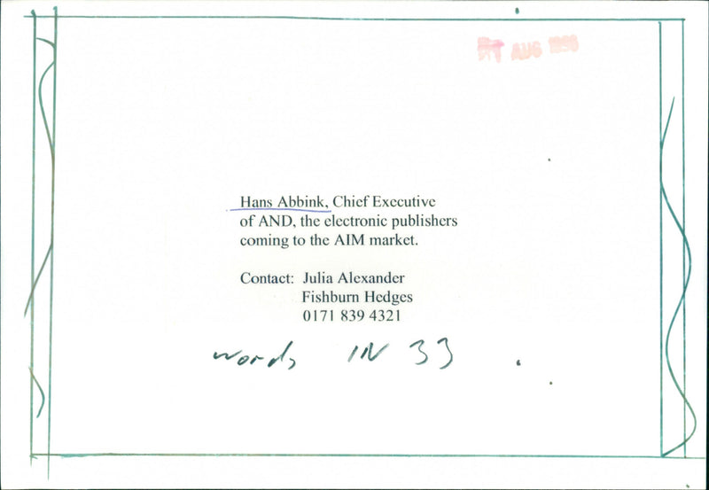 Hans Abbink - Vintage Photograph