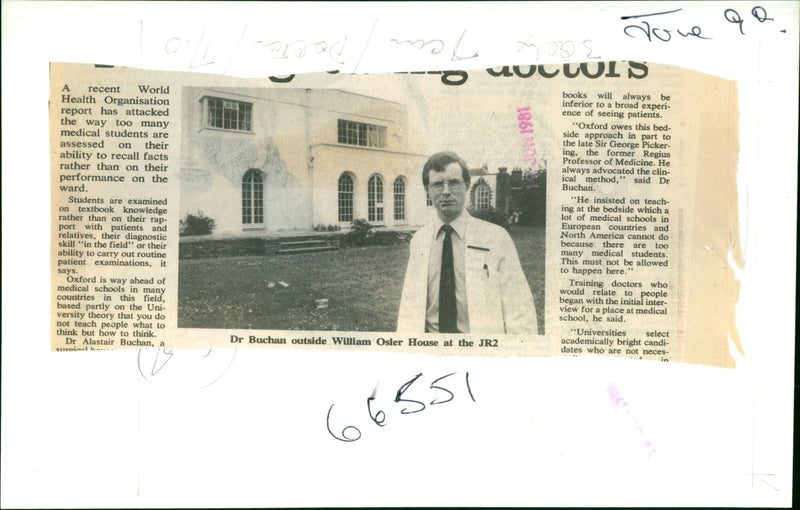 Dr. Alastair Buchan - Vintage Photograph