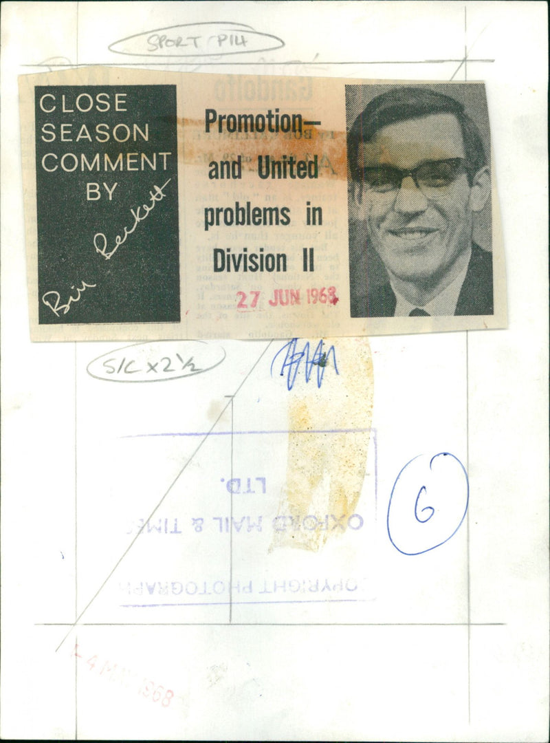 Bill Beckett - Vintage Photograph