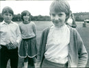 Rachel Beevers with school friends - Vintage Photograph