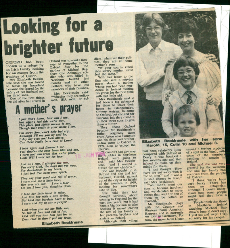 Elizabeth Beckinsale - Vintage Photograph