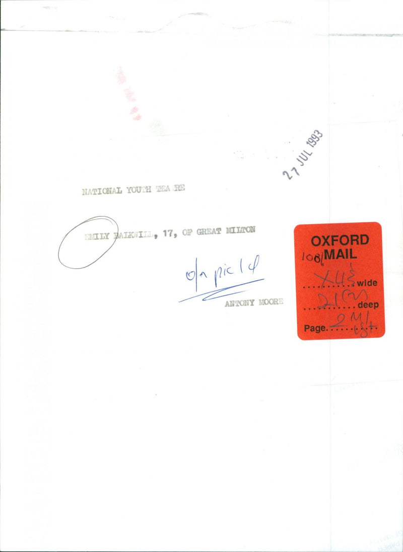 Emily Balkwill - Vintage Photograph