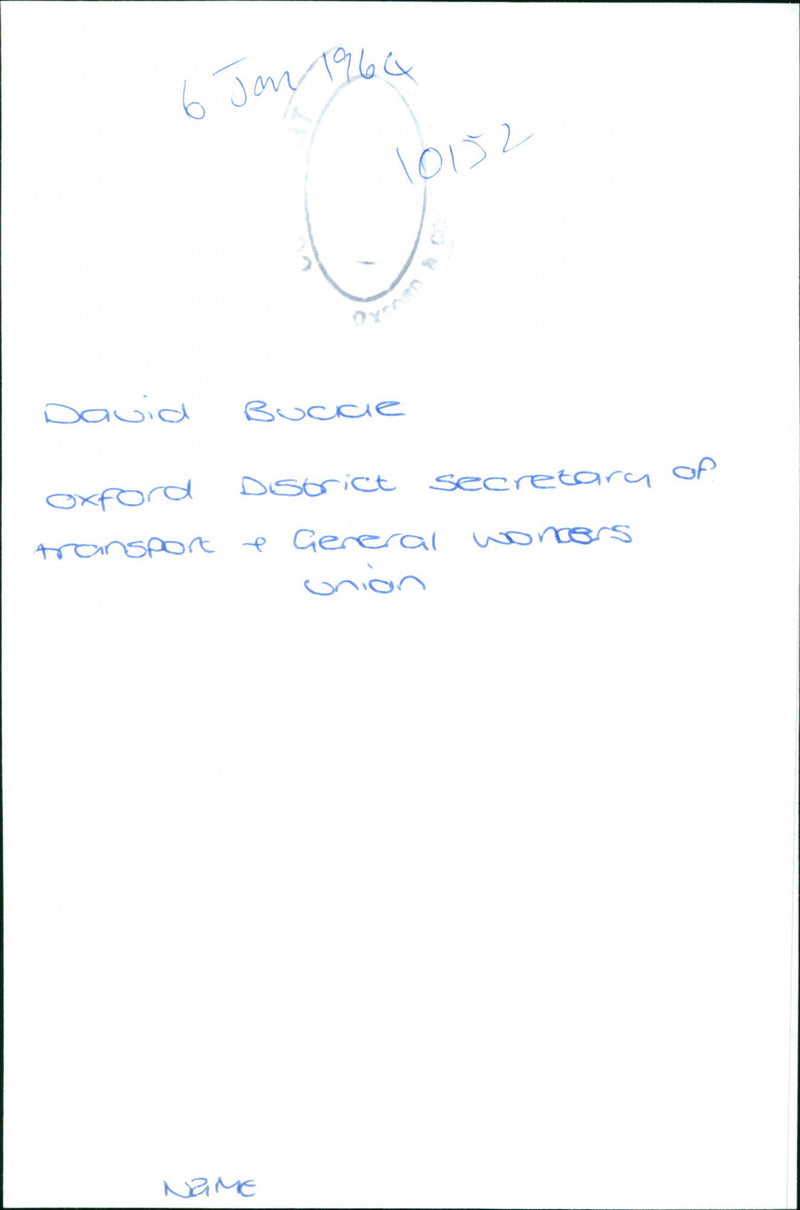 David Buckle - Vintage Photograph