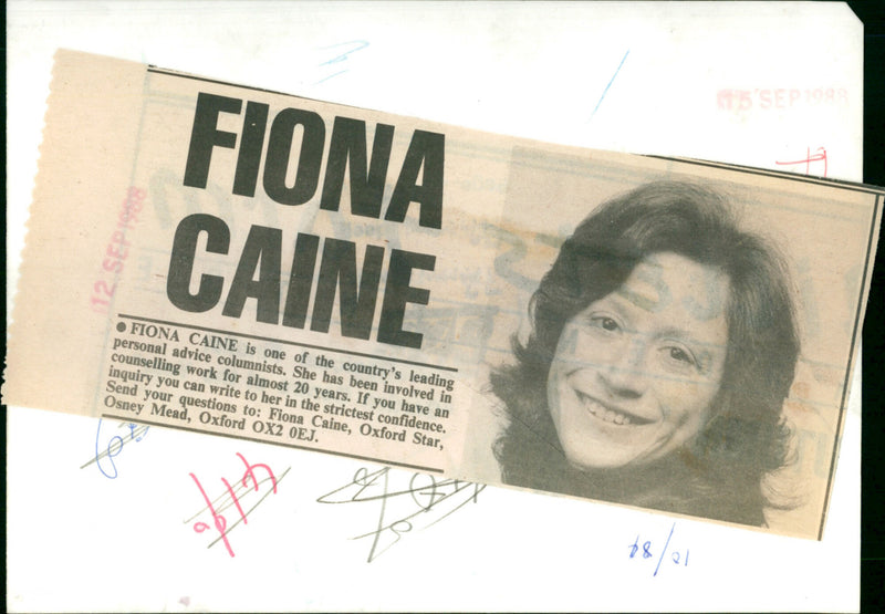 Fiona Caine - Vintage Photograph