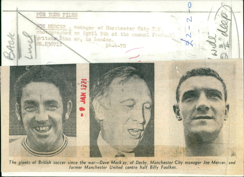 Joe Mercer - Vintage Photograph