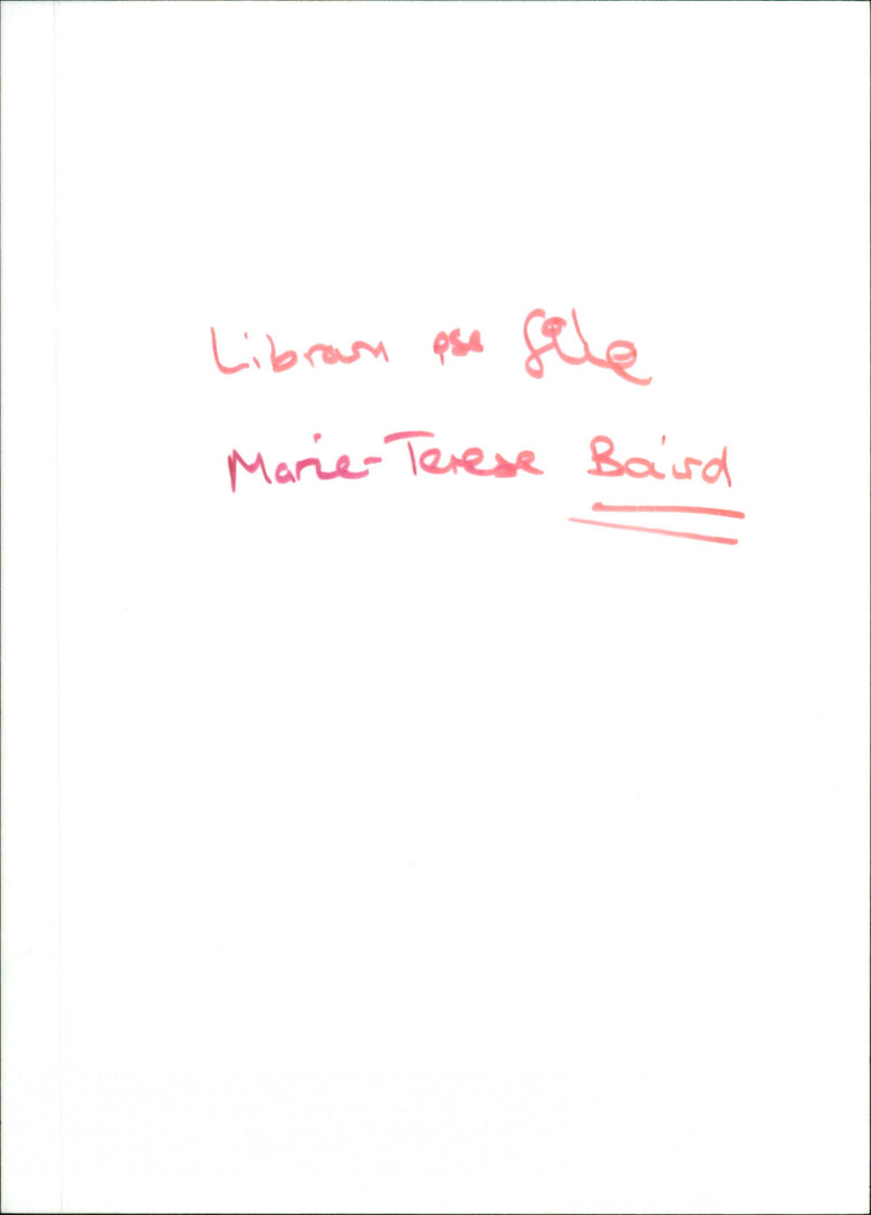 Marie-Térèse Baird - Vintage Photograph