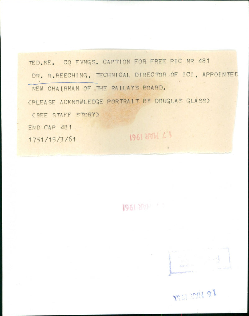 Dr. Beeching - Vintage Photograph