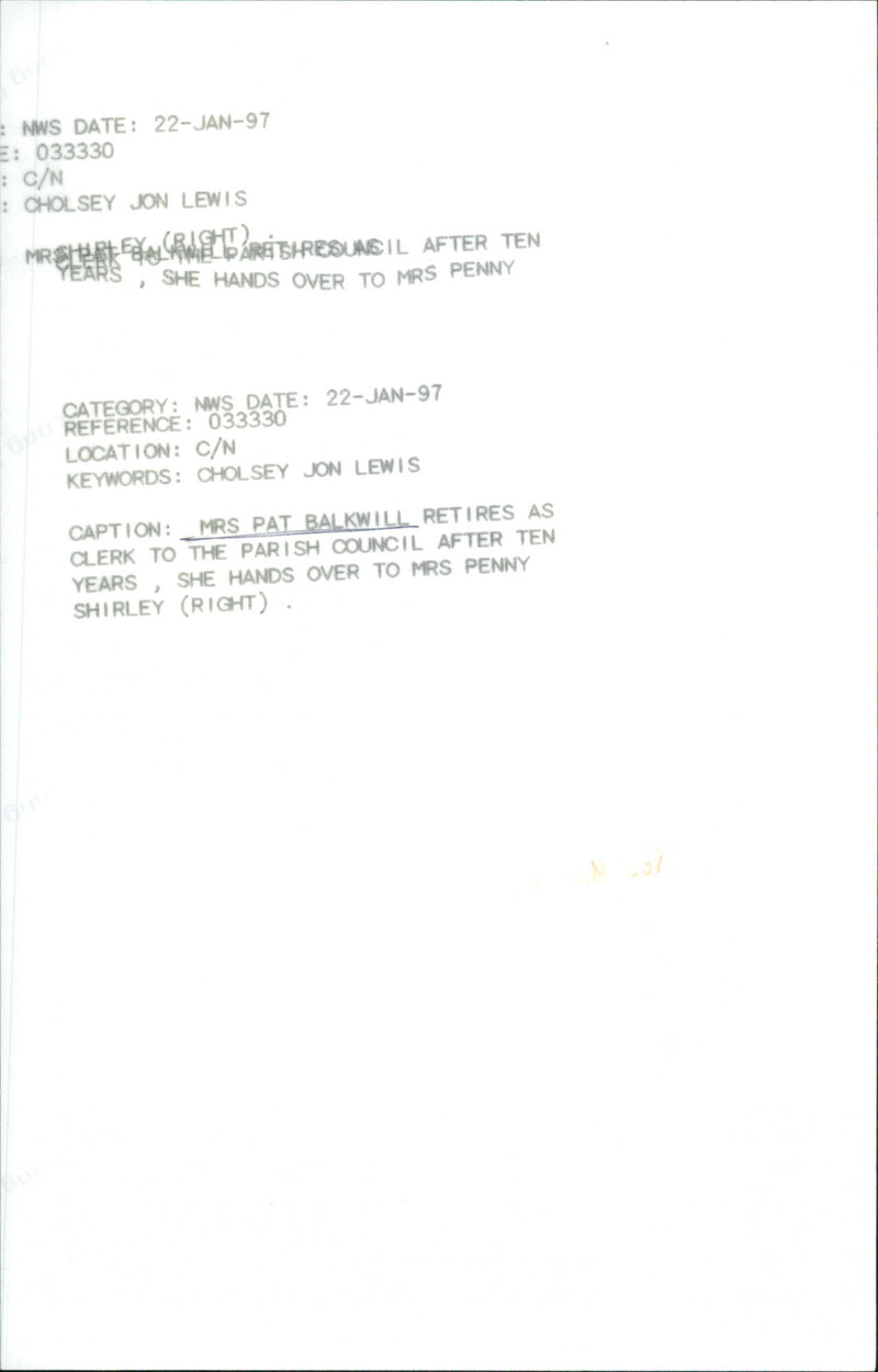 Pat Balkwill - Vintage Photograph