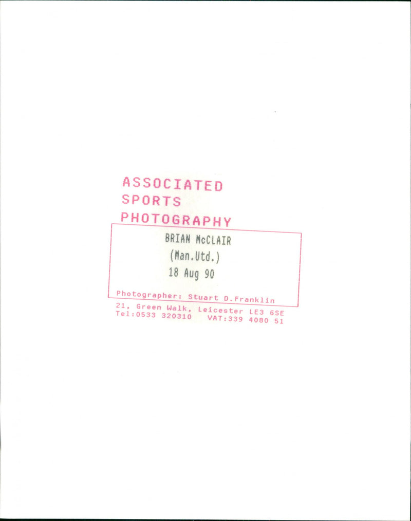 Brian McClair - Vintage Photograph