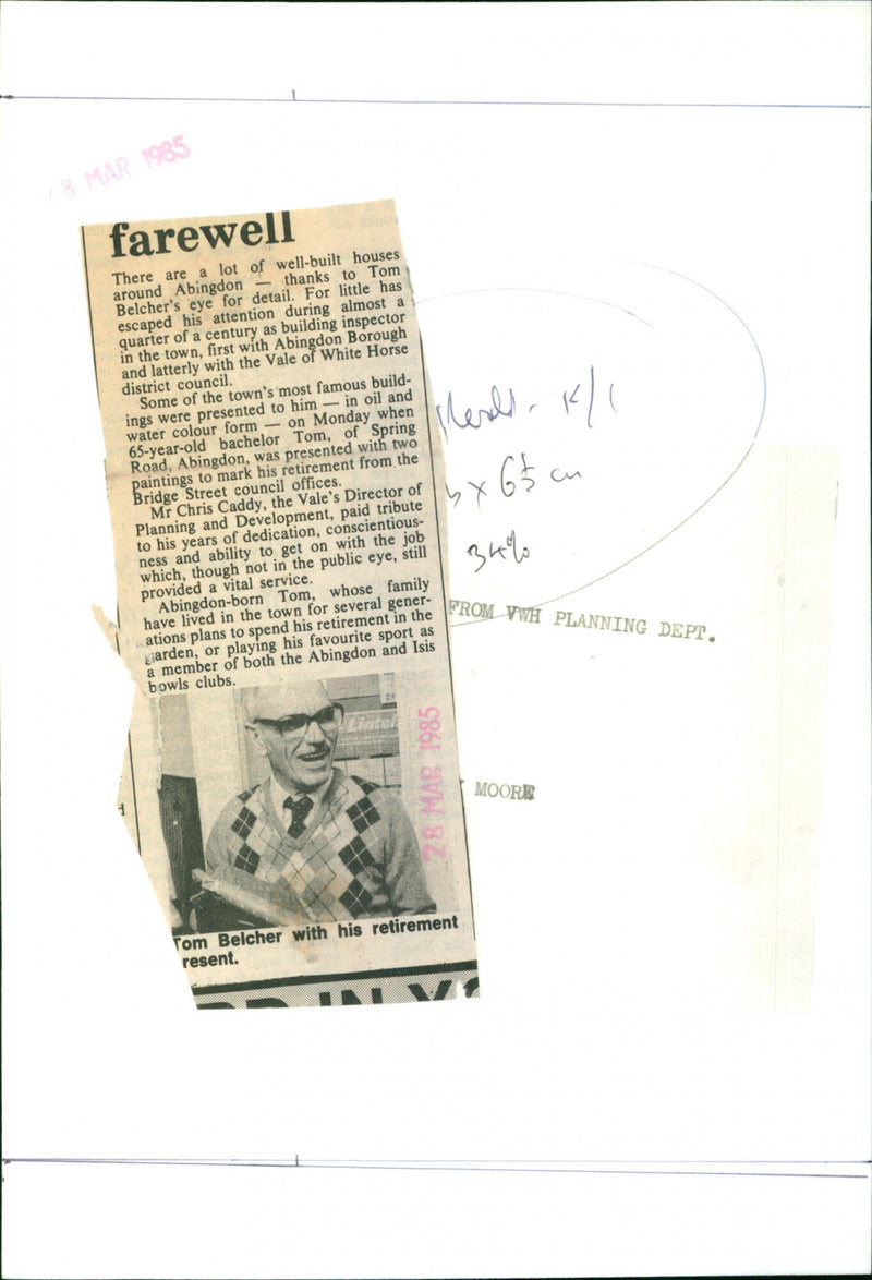 Tom Belcher - Vintage Photograph