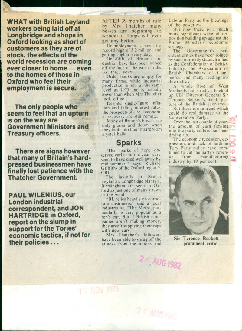 Terence Beckett - Vintage Photograph