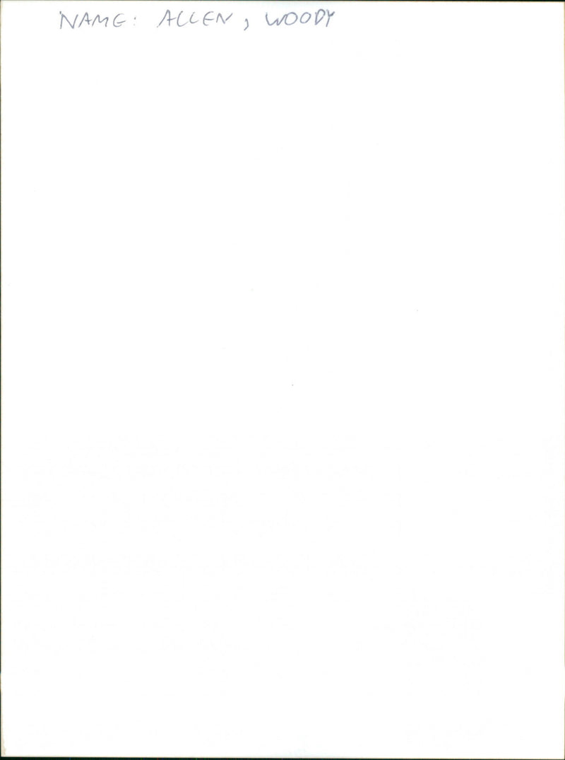 Woody Allen - Vintage Photograph