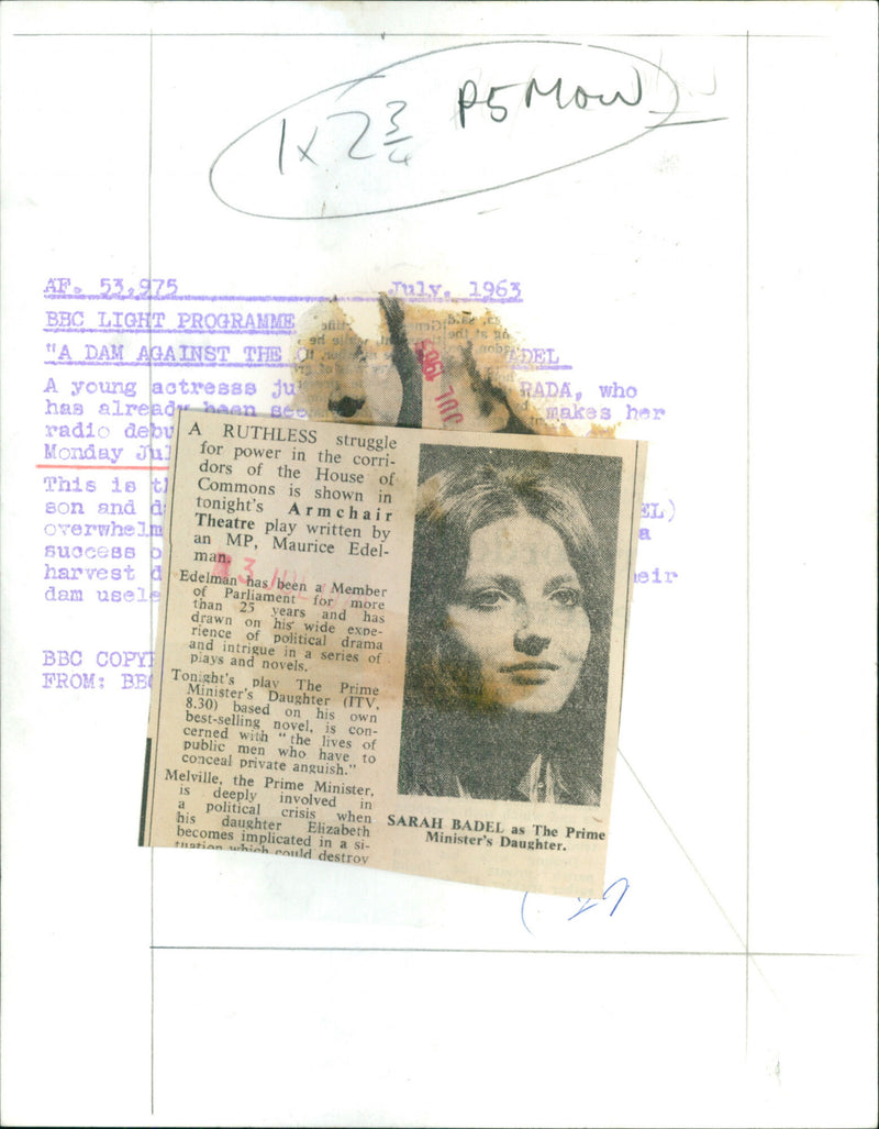 Sarah Badel - Vintage Photograph