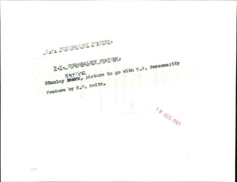 Stanley Baxter - Vintage Photograph