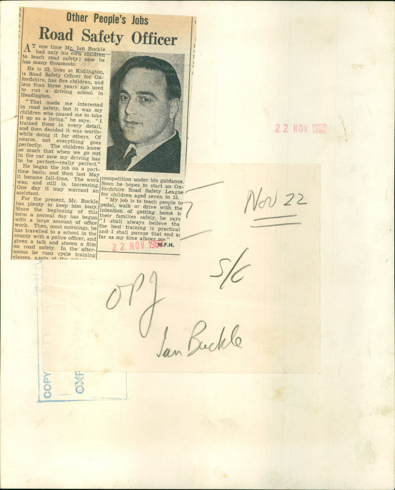 Ian Buckle - Vintage Photograph