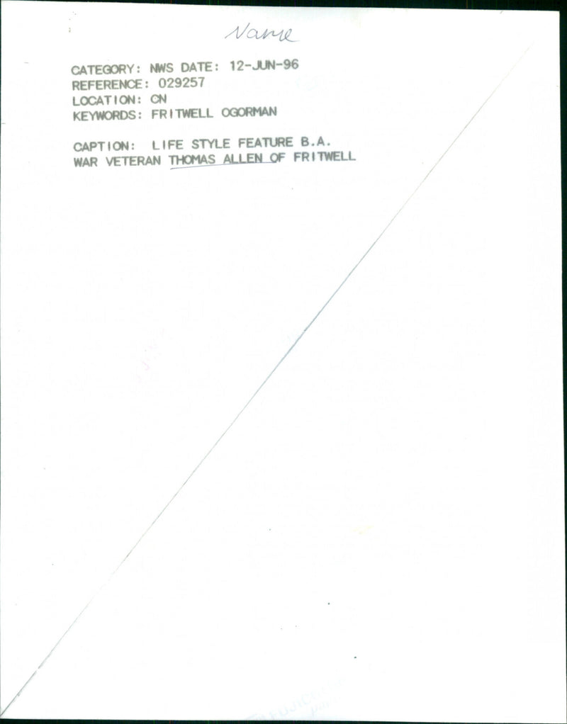 Thomas Allen - Vintage Photograph