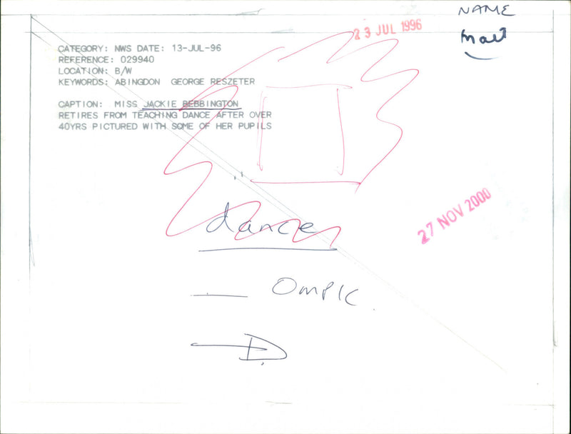 Jackie Bebbington - Vintage Photograph