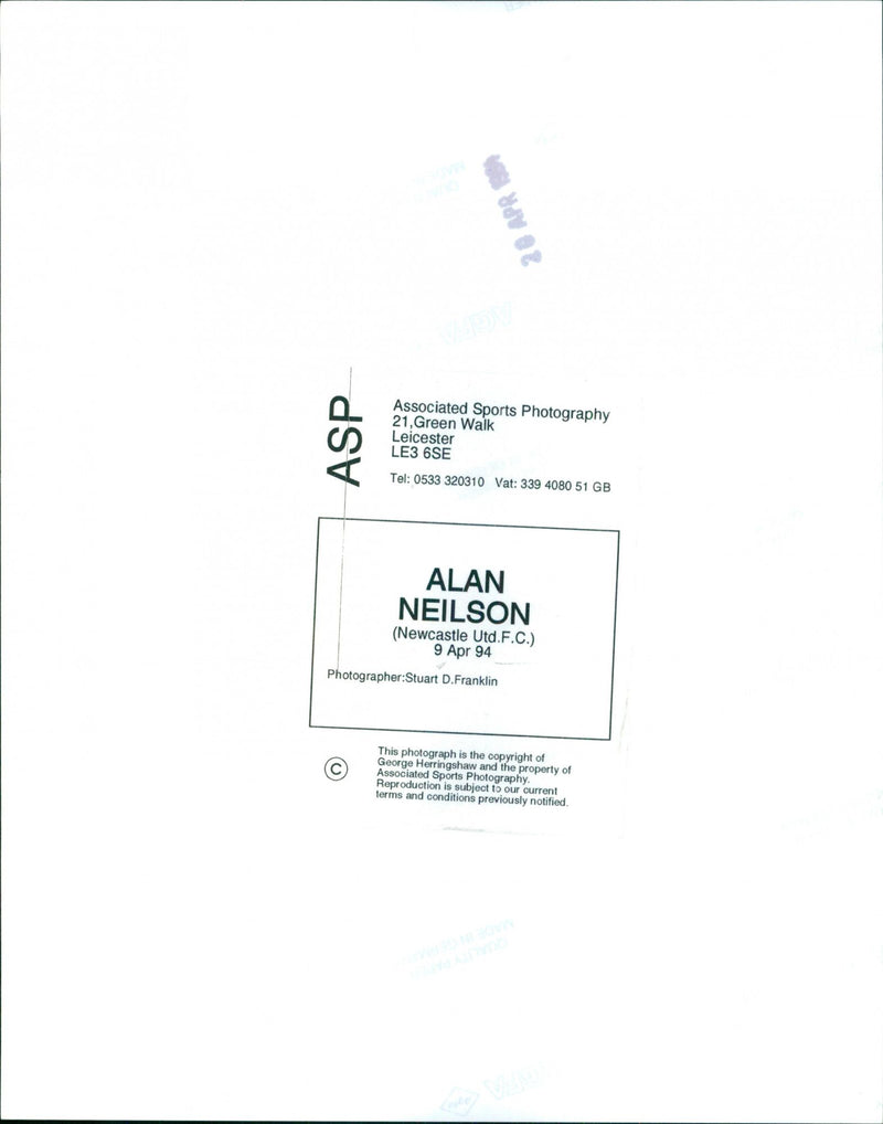 Alan Neilson - Vintage Photograph