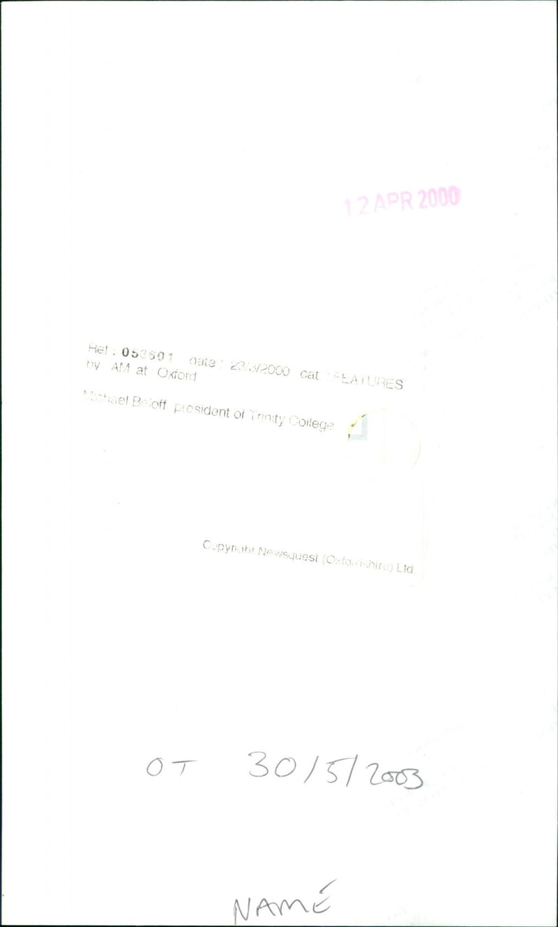 Michael Beloff - Vintage Photograph