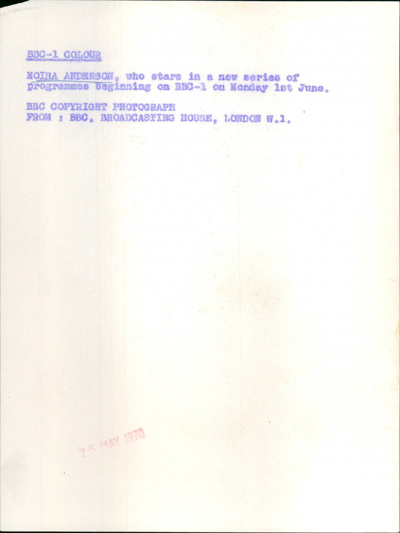 Moira Anderson - Vintage Photograph