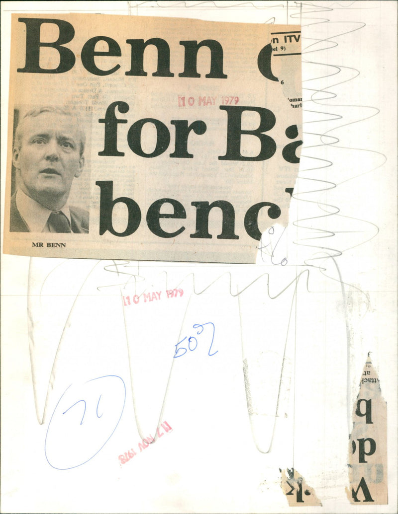 Tony Benn - Vintage Photograph