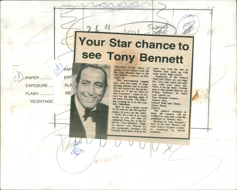 Tony Bennett - Vintage Photograph