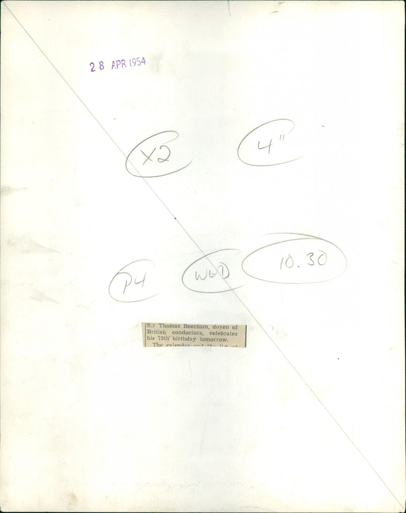 Sir Thomas Beecham - Vintage Photograph