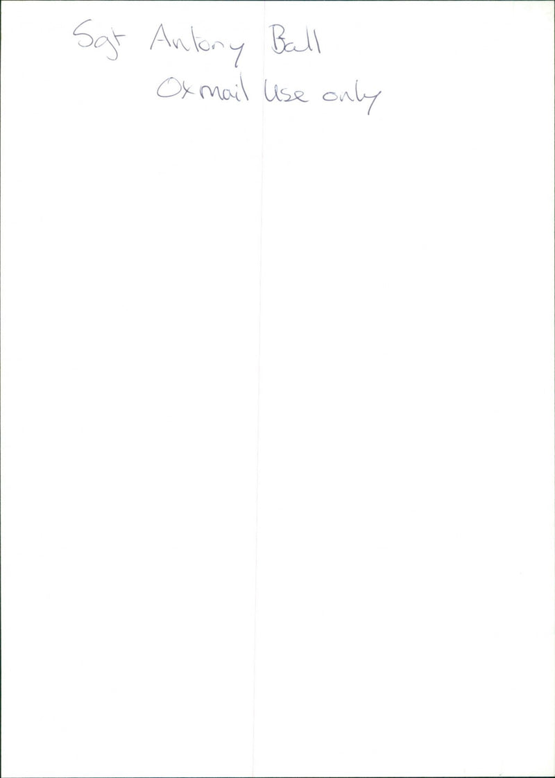 Sgt. Anthony Ball - Vintage Photograph