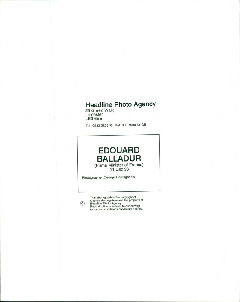 Edouard Balladur - Vintage Photograph