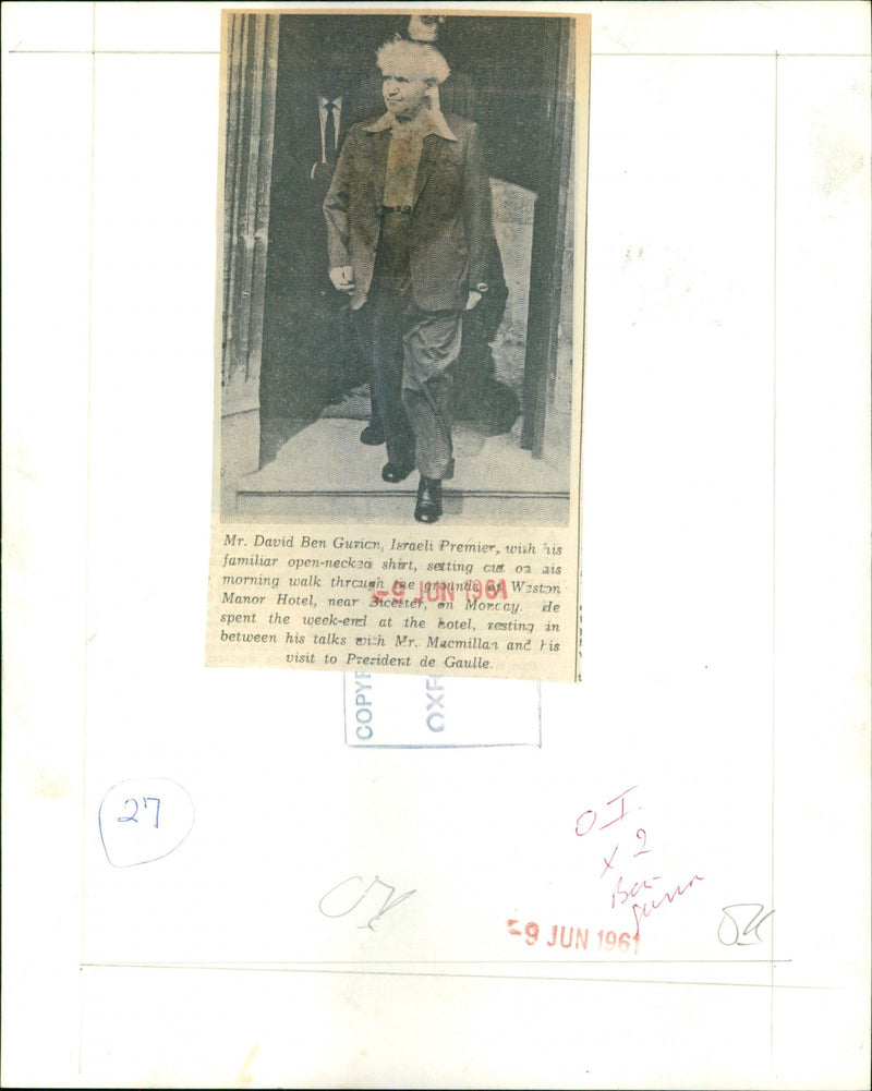 David Ben-Gurion - Vintage Photograph