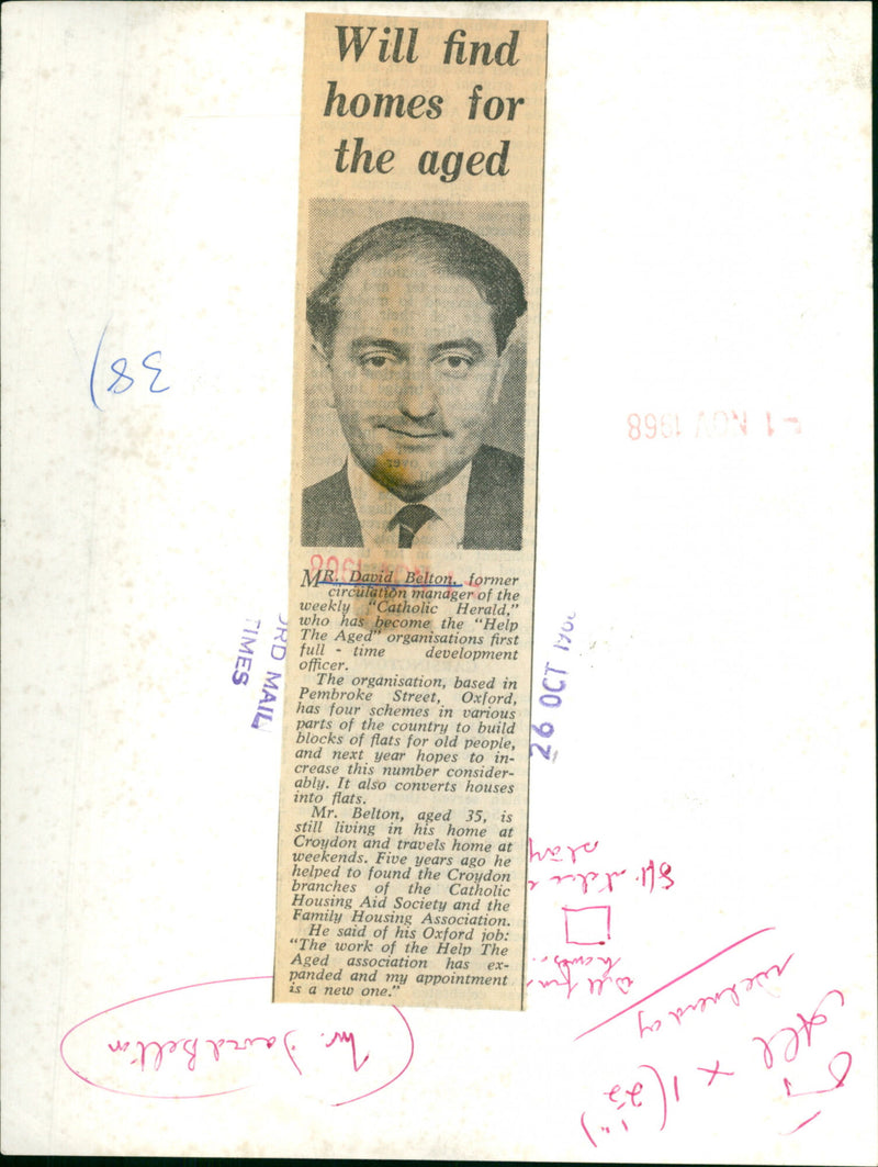 Mr. David Belton - Vintage Photograph