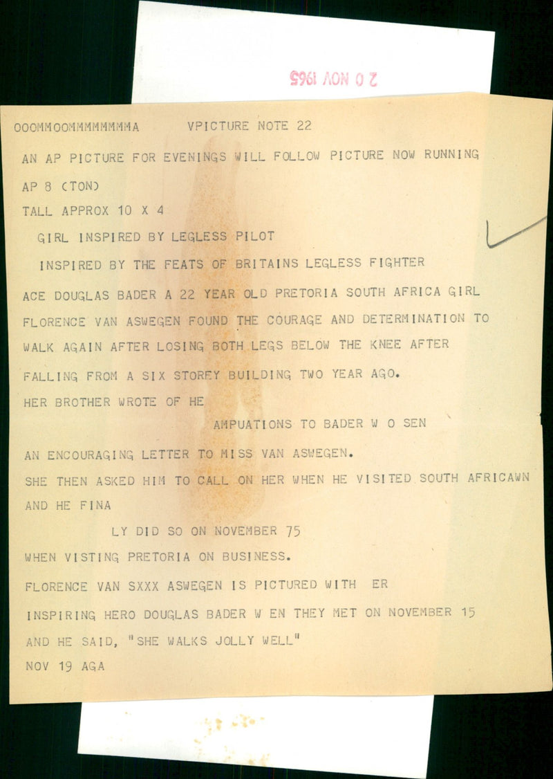 Sir Douglas Bader - Vintage Photograph