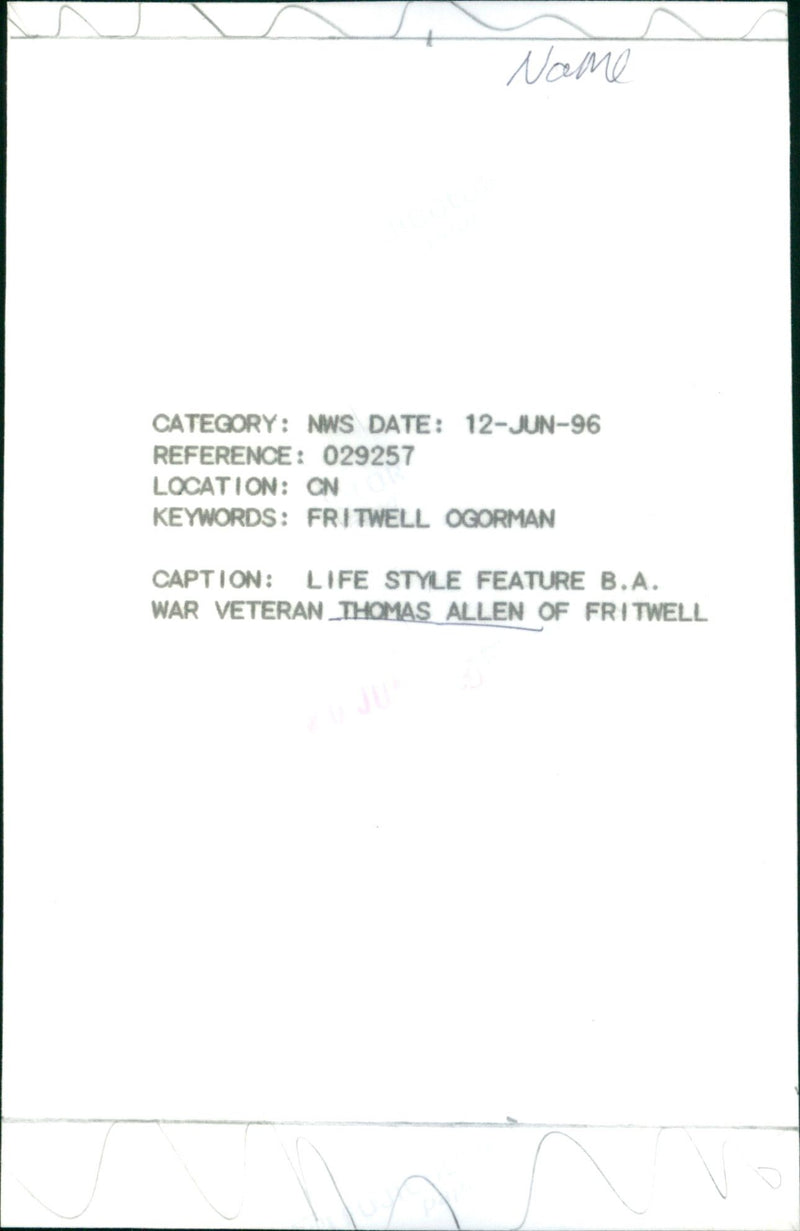 Thomas Allen - Vintage Photograph