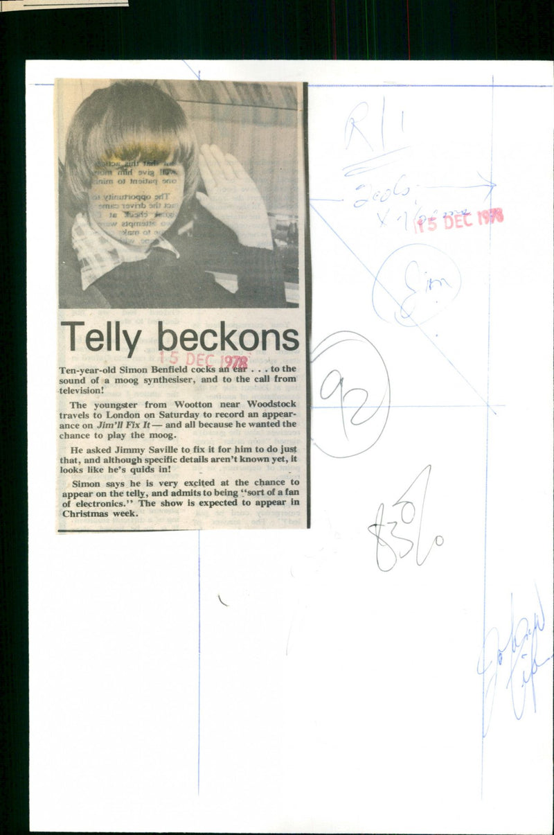 Simon Benfield - Vintage Photograph