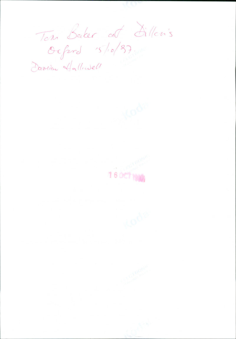 Tom Baker - Vintage Photograph