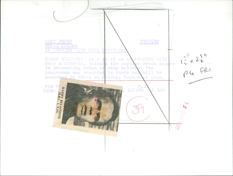 Harry Belafonte - Vintage Photograph