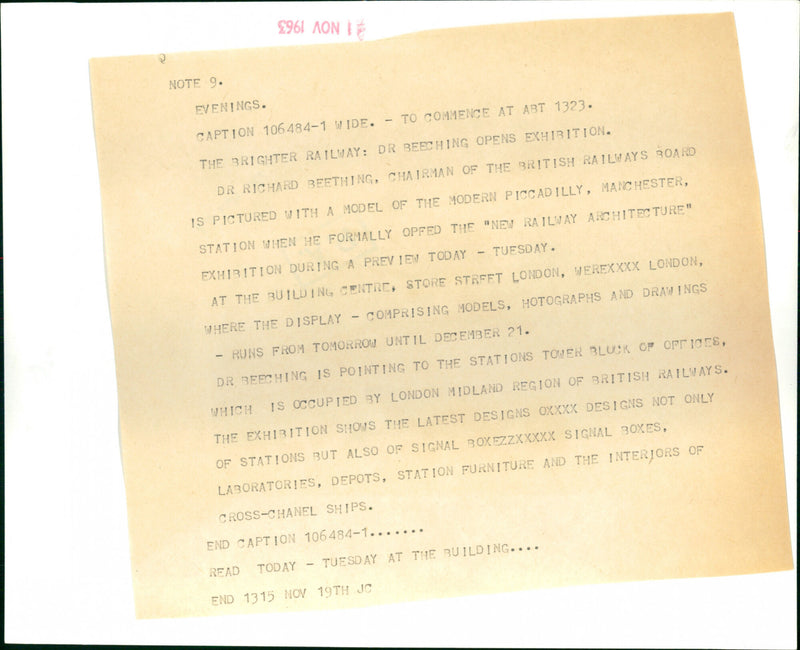 Dr. Richard Beeching - Vintage Photograph