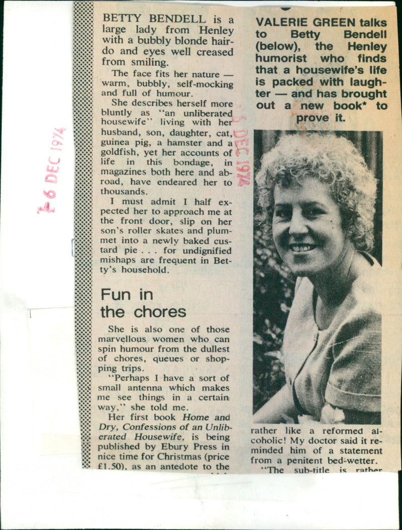 Betty Bendell - Vintage Photograph