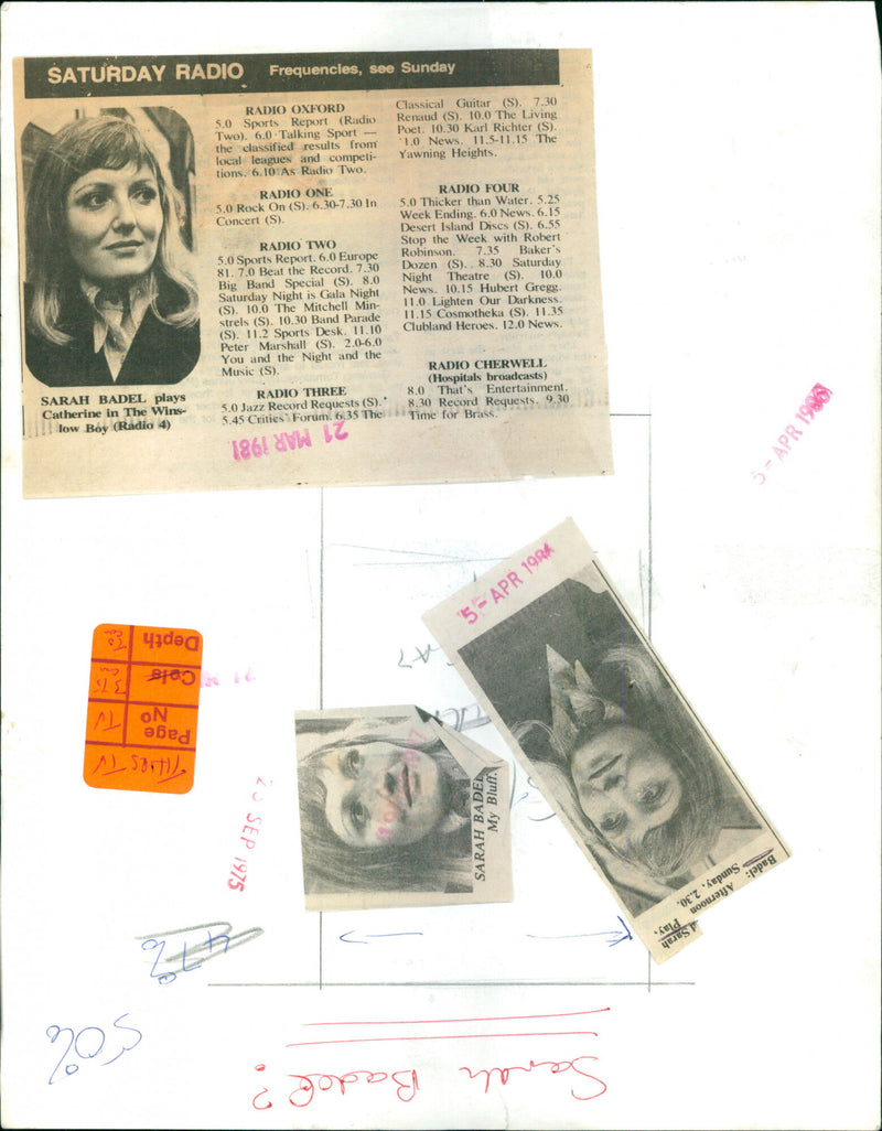 Sarah Badel - Vintage Photograph