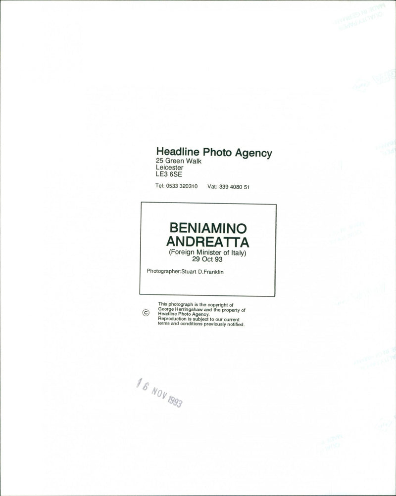 Beniamino Andreatta - Vintage Photograph