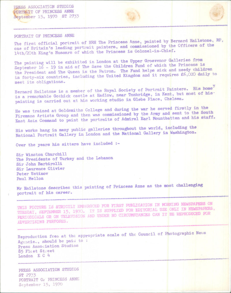 Princess Anne - Vintage Photograph