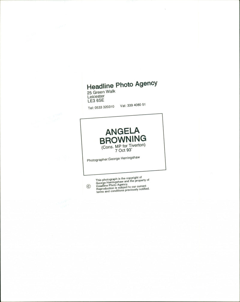 Angela Browning - Vintage Photograph