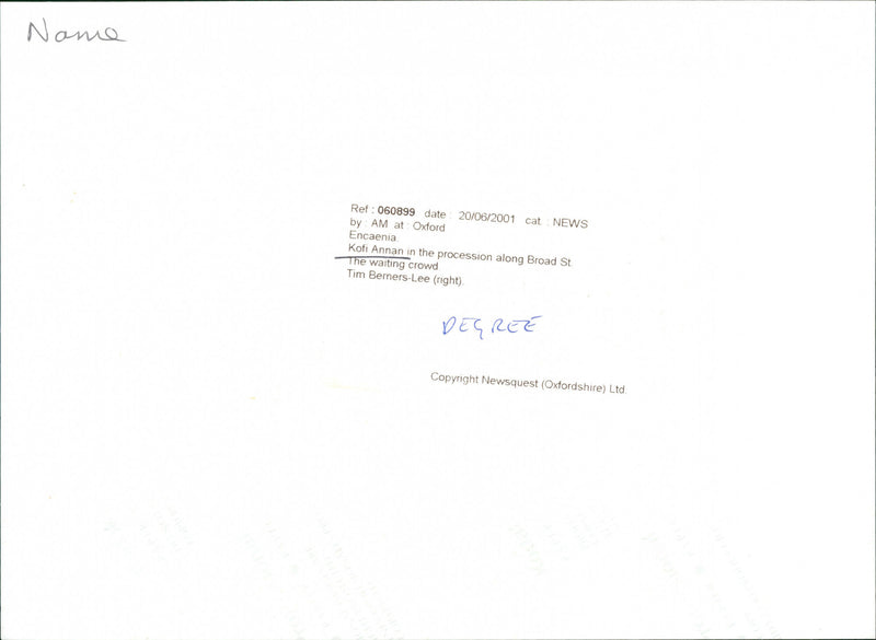 Kofi Annan - Vintage Photograph