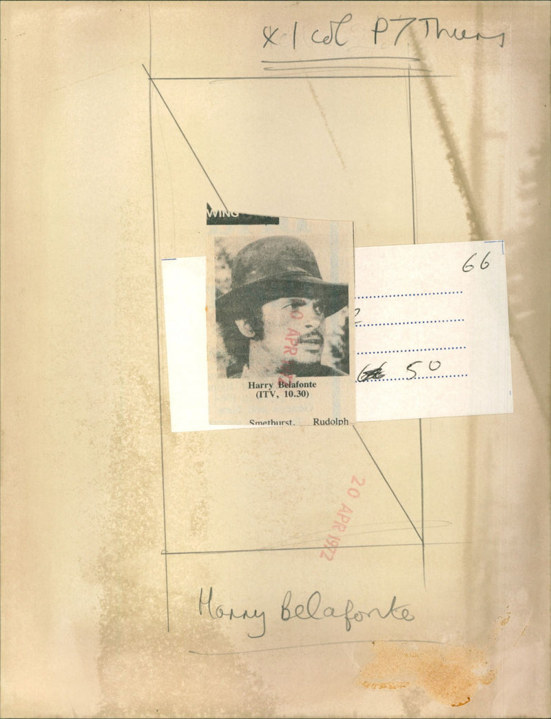 Harry Belafonte - Vintage Photograph