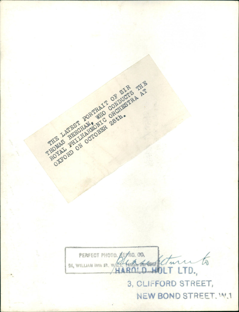 Sir Thomas Beecham - Vintage Photograph