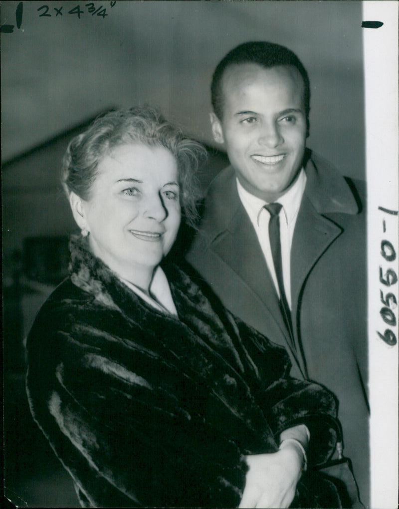 Harry Belafonte Met Giana Wynyard - Vintage Photograph