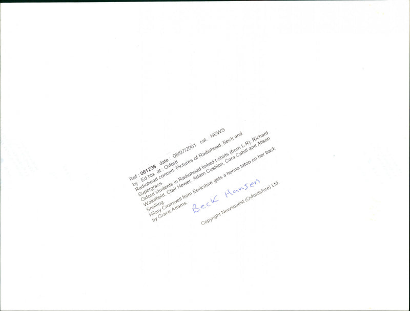 Beck Hansen - Vintage Photograph