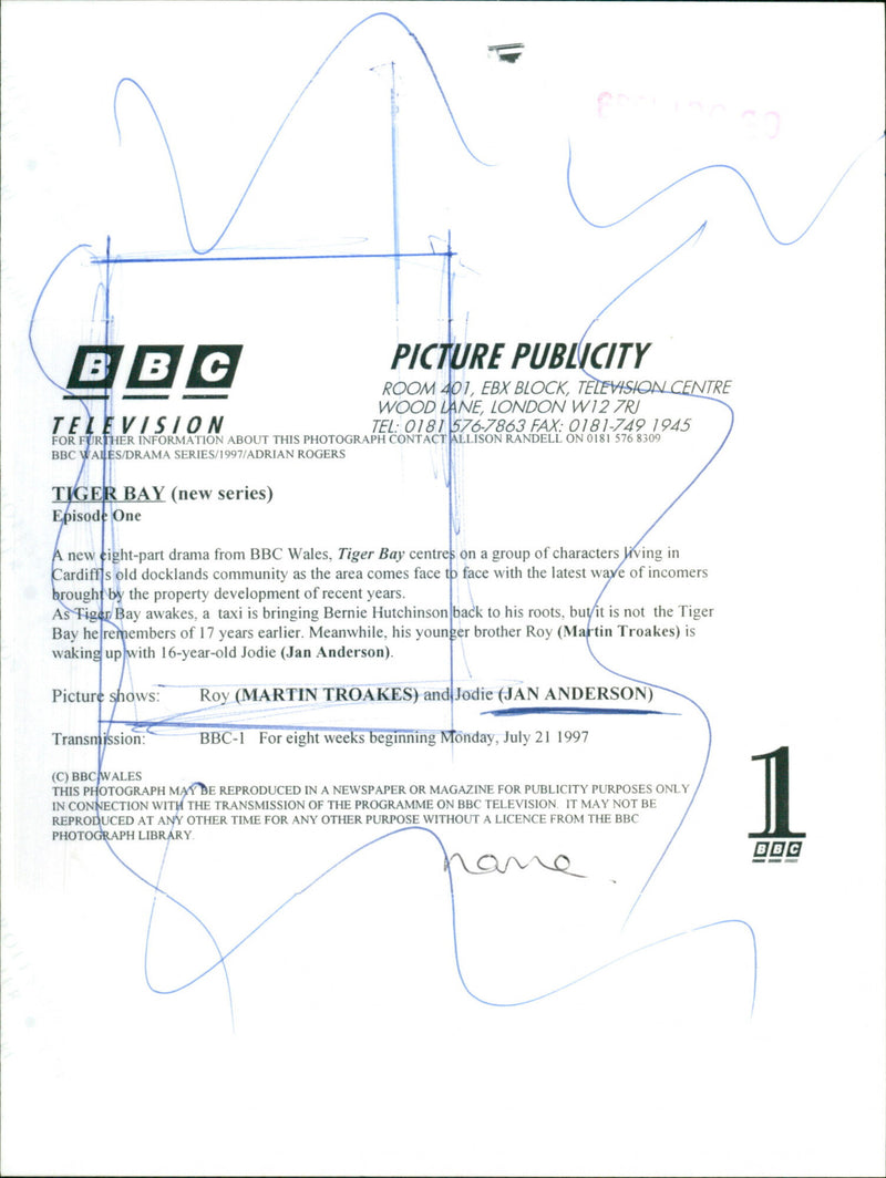 Martin Troakes and Jan Anderson in "Tiger Bay" - Vintage Photograph