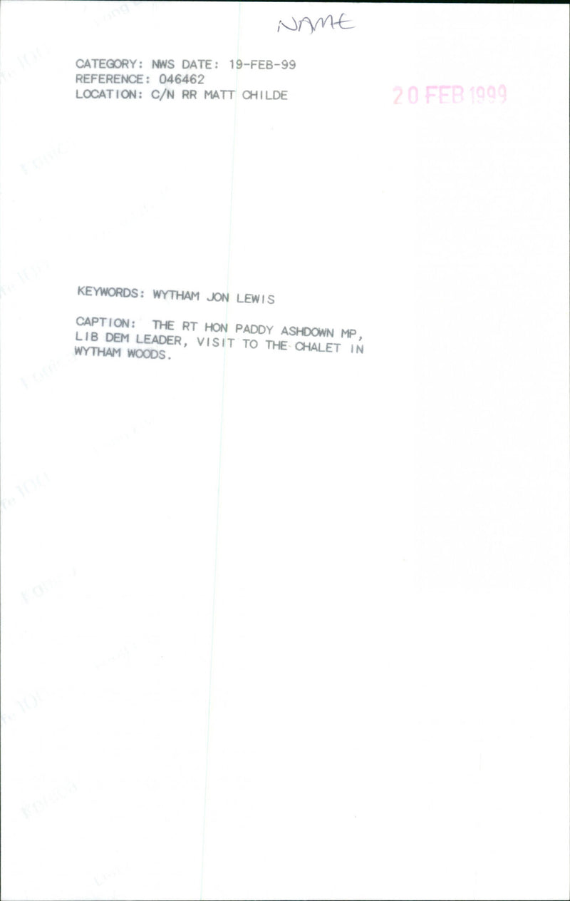 Paddy Ashdown - Vintage Photograph